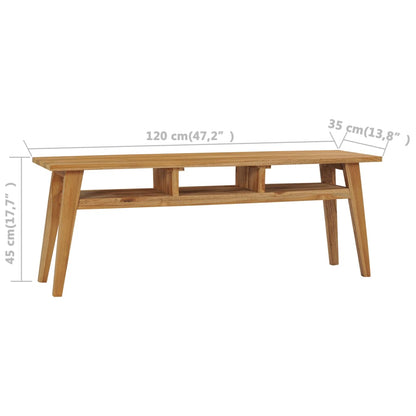 TV-Möbel Trä TV-Bänk 120x35x45 cm massivt teakträ