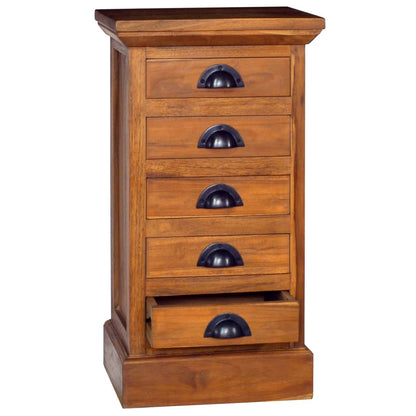 Byrå 5 lådor 35x30x60 cm massiv teak