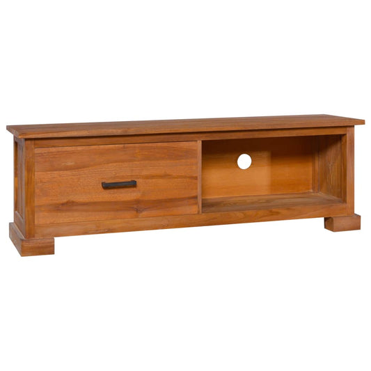 TV-bänk 112x30x37 cm massiv teak