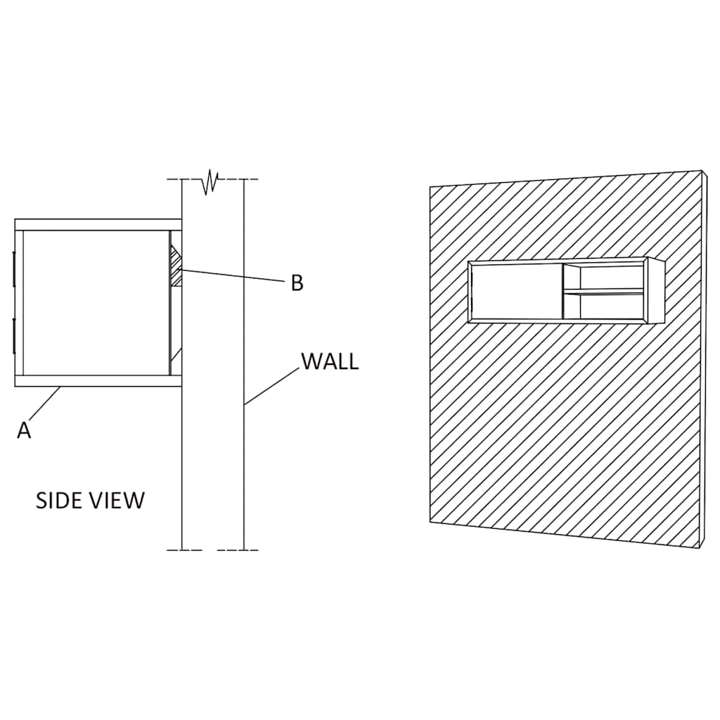 TV-Möbel Trä Väggmonterad TV-Bänk 90x30x30 cm massiv teak