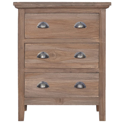 Skänk Trä med 3 lådor 60x30x75 cm massiv teak