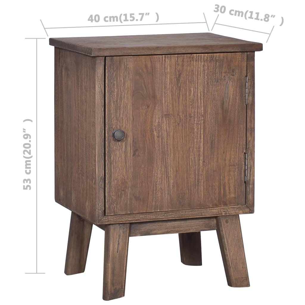 Sängbord 40x30x53 cm massiv teak