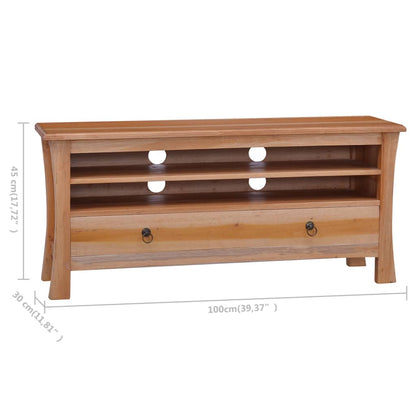 TV-bänk 100x30x45 cm massiv mahogny