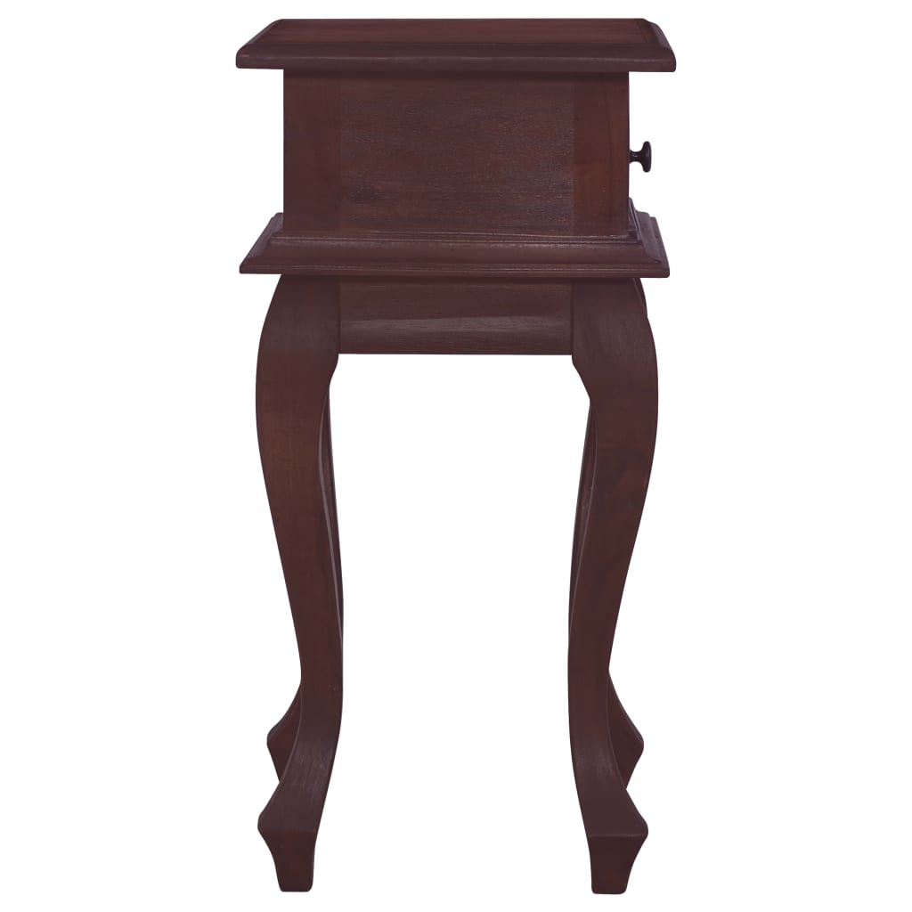 Sängbord klassisk brun 35x30x60 cm massiv mahogny