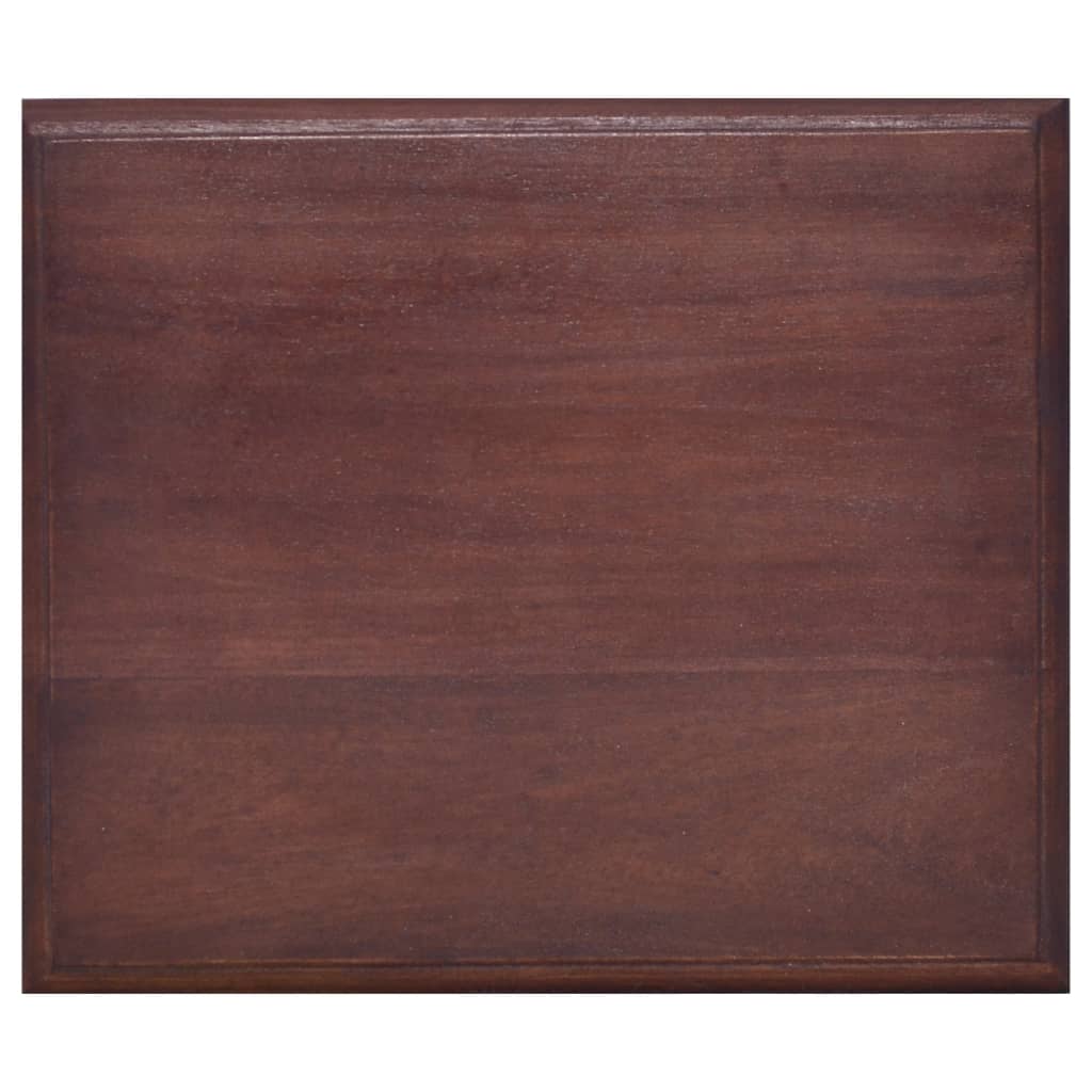 Sängbord klassisk brun 35x30x60 cm massiv mahogny