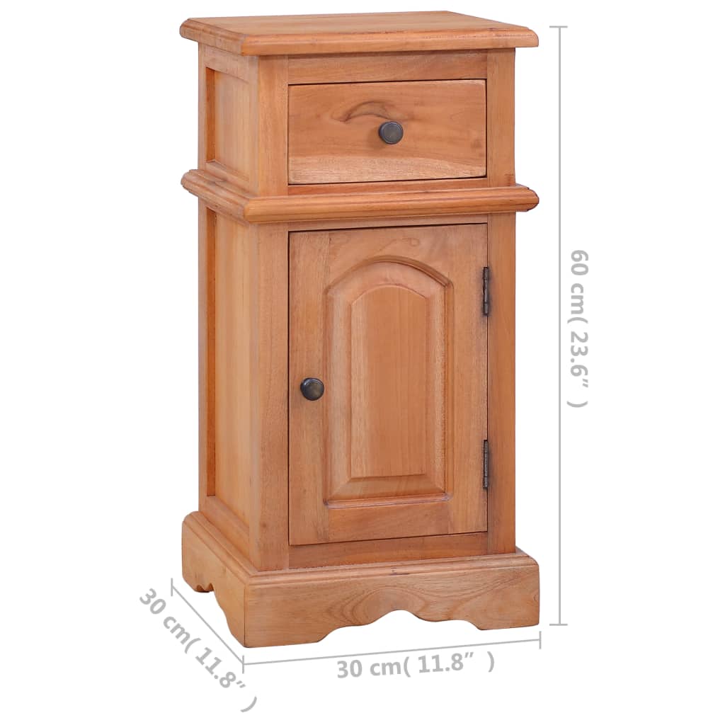 Sängbord massiv mahogny