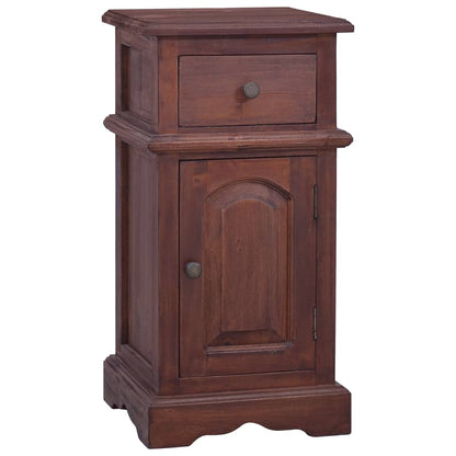 Sängbord klassisk brun massiv mahogny