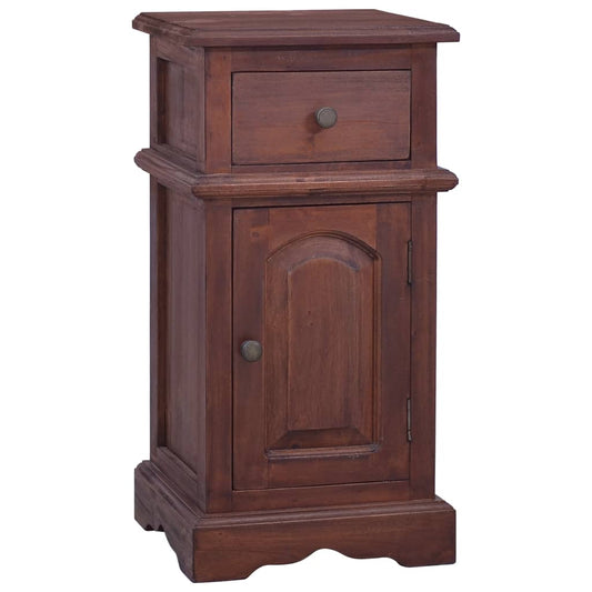 Sängbord klassisk brun massiv mahogny