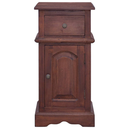 Sängbord klassisk brun massiv mahogny