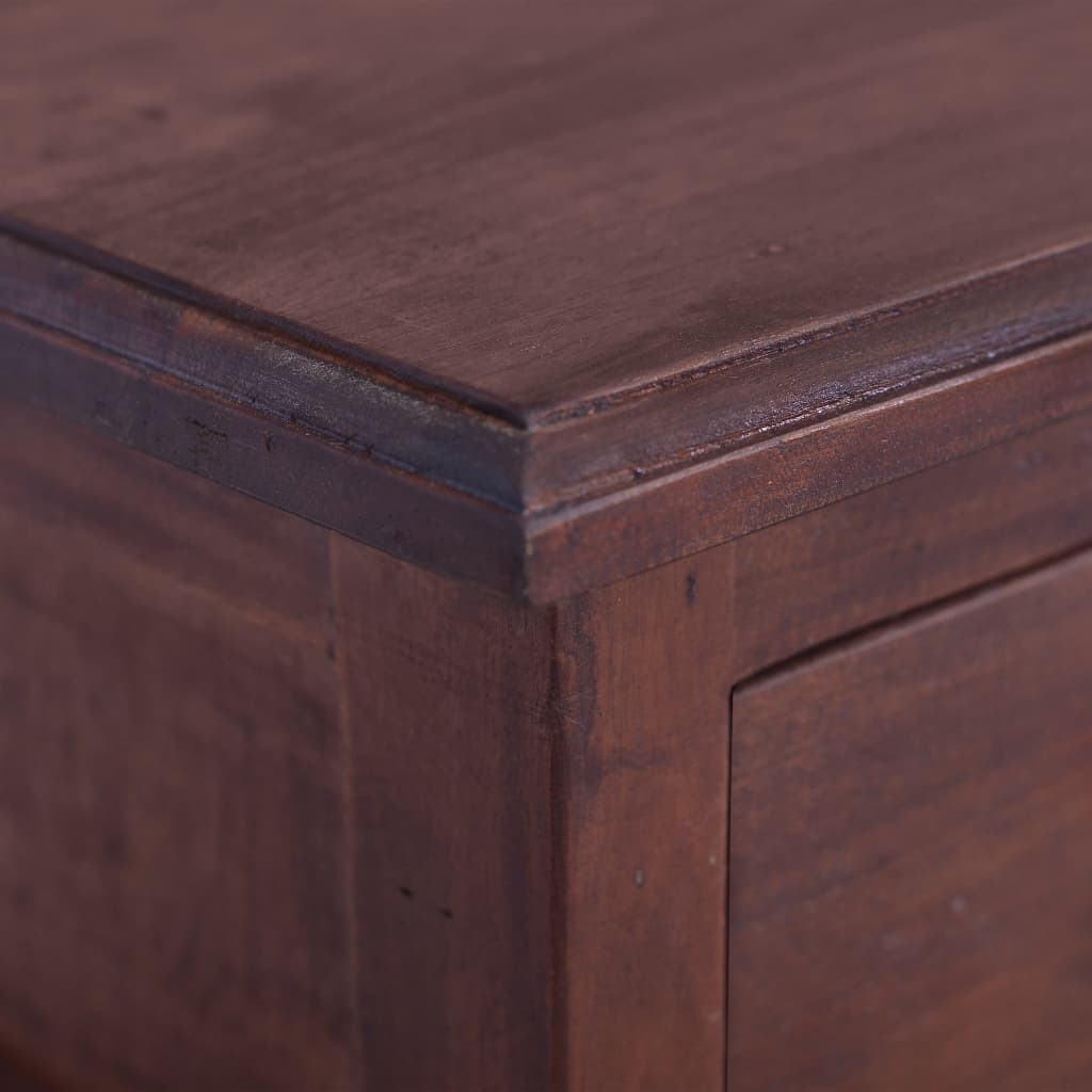 Sängbord klassisk brun massiv mahogny