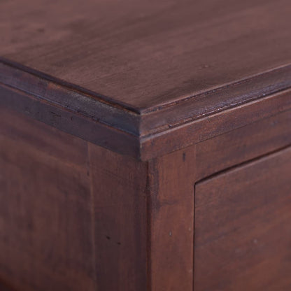 Sängbord klassisk brun massiv mahogny