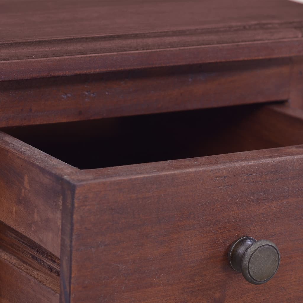 Sängbord klassisk brun massiv mahogny
