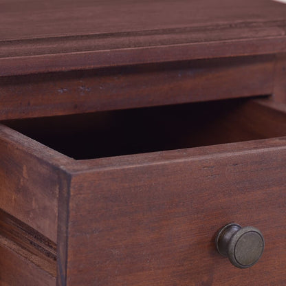 Sängbord klassisk brun massiv mahogny