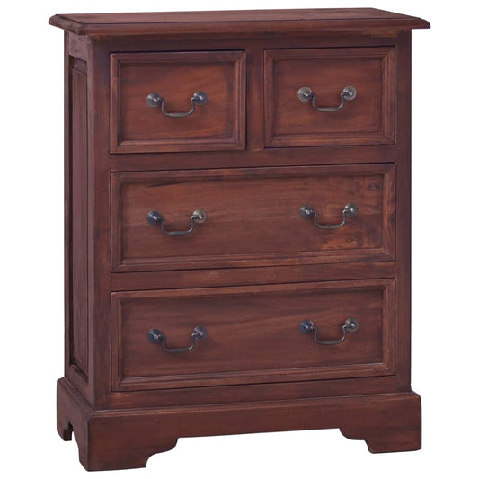 Byrå klassisk brun massiv mahogny