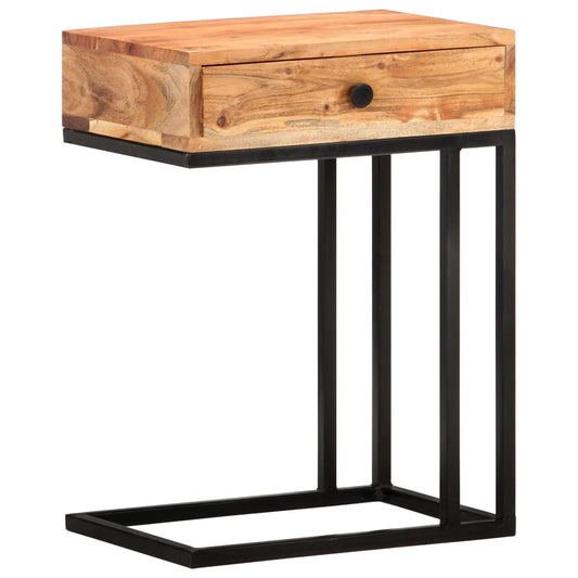 Sidobord Trä U-format 45x30x61cm massivt akaciaträ