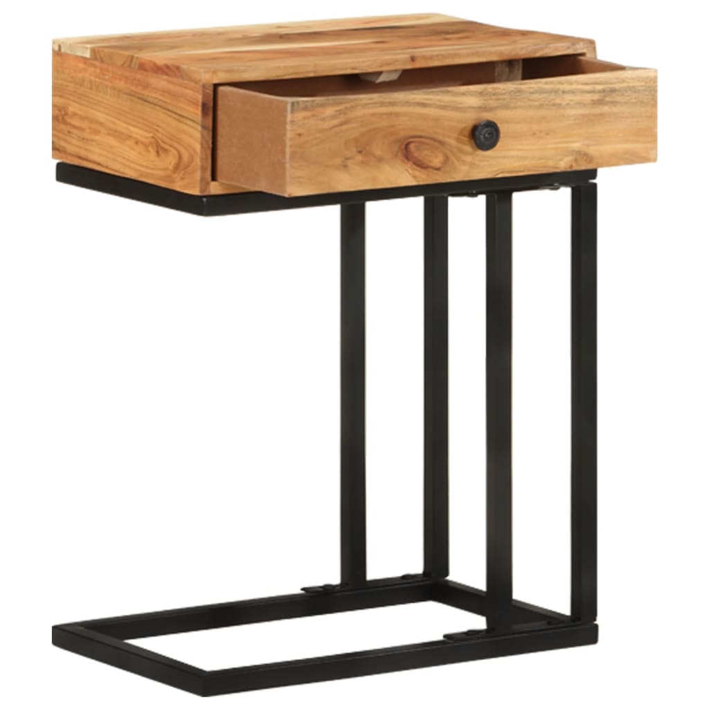 Sidobord Trä U-format 45x30x61cm massivt akaciaträ