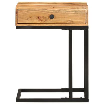 Sidobord Trä U-format 45x30x61cm massivt akaciaträ