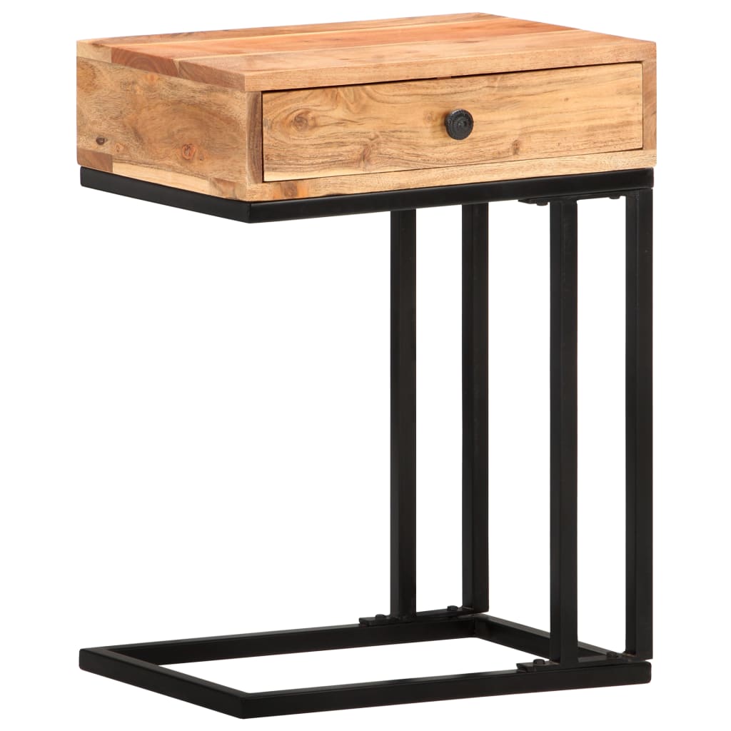 Sidobord Trä U-format 45x30x61cm massivt akaciaträ