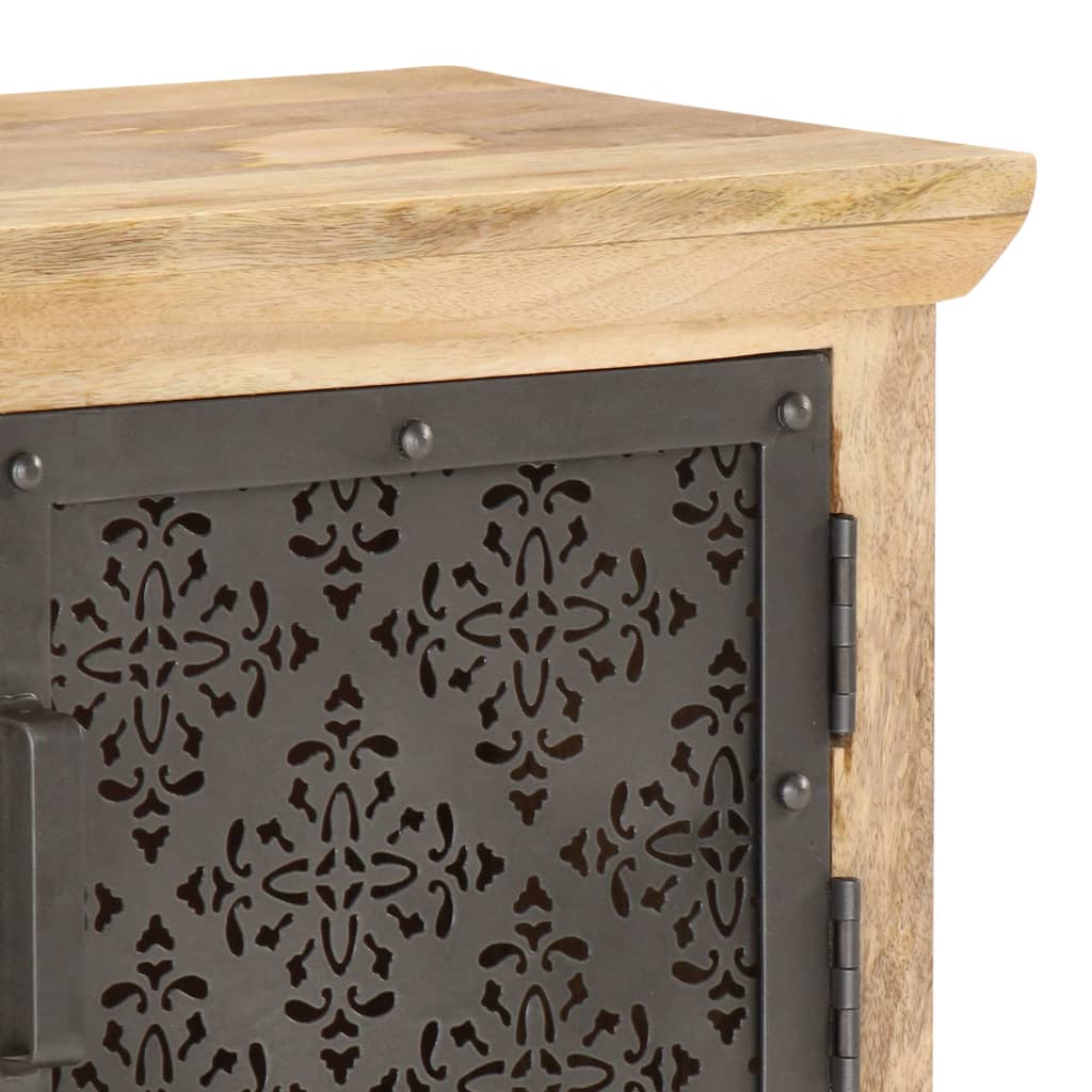 TV-Möbel DIV. TV-Bänk med ståldörrar 120x30x40 cm massivt mangoträ