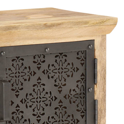 TV-Möbel DIV. TV-Bänk med ståldörrar 120x30x40 cm massivt mangoträ