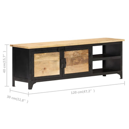 Tv-bänk 120x30x40 cm massivt mangoträ