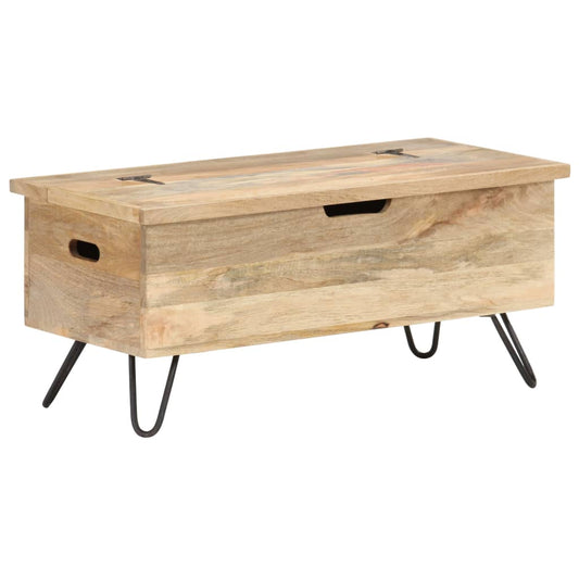 Förvaringskista 90x40x45 cm massivt mangoträ