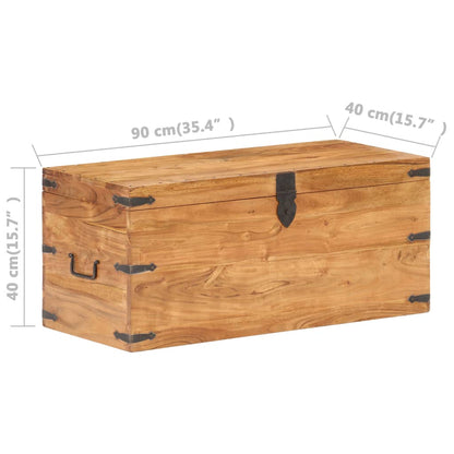 Förvaringskista 90x40x40 cm massivt akaciaträ