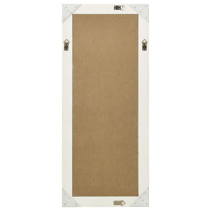 Väggspegel barockstil 50x120 cm vit