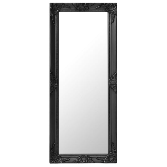 Väggspegel barockstil 50x120 cm svart