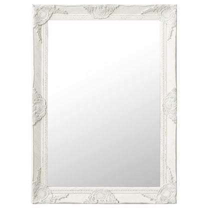 Väggspegel barockstil 60x80 cm vit