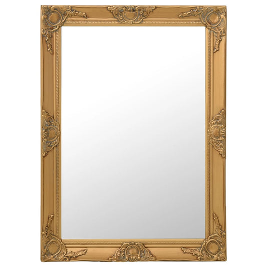 Väggspegel barockstil 60x80 cm guld