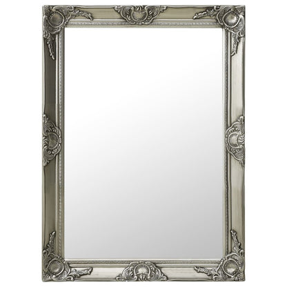 Väggspegel barockstil 60x80 cm silver