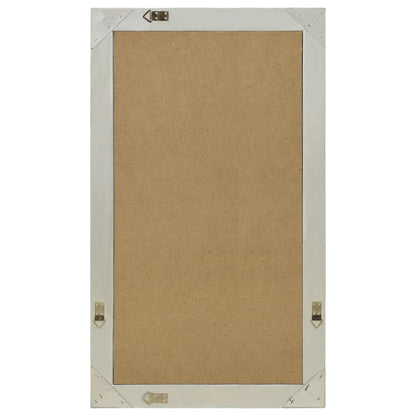 Väggspegel barockstil 60x100 cm silver