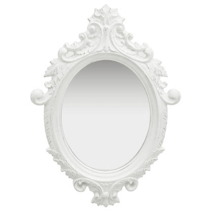 Väggspegel slottsstil 56x76 cm Vit