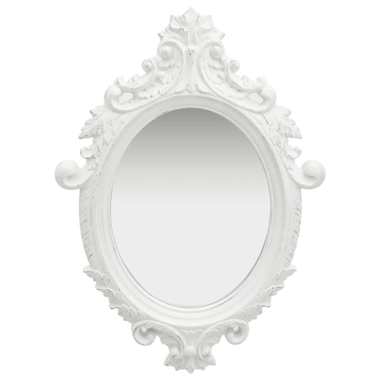 Väggspegel slottsstil 56x76 cm Vit