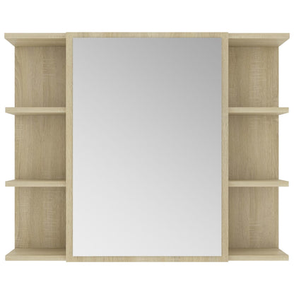 Badrumsspegel Spegelskåp Sonoma Ek 80x20,5x64 cm