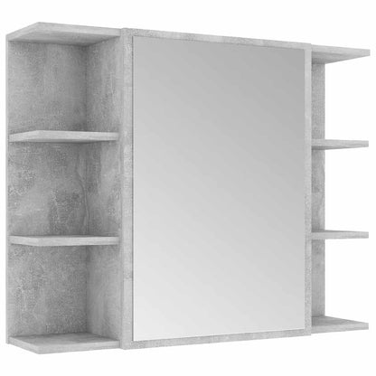 Badrumsspegel Spegelskåp Betonggrå 80x20,5x64 cm