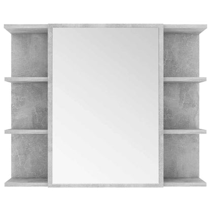 Badrumsspegel Spegelskåp Betonggrå 80x20,5x64 cm