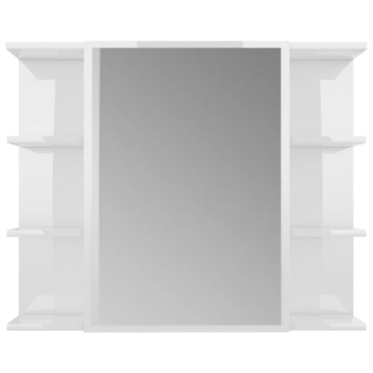 Badrumsspegel Spegelskåp Högglans Vit 80x20,5x64cm