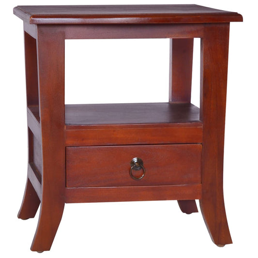 Sängbord klassisk brun massiv mahogny