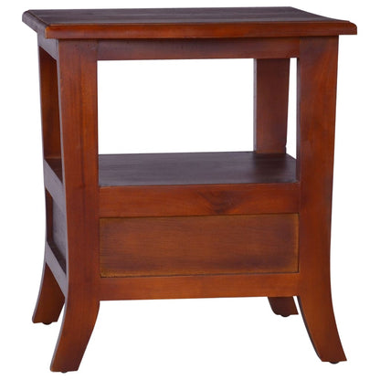 Sängbord klassisk brun massiv mahogny