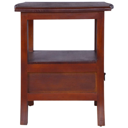 Sängbord klassisk brun massiv mahogny