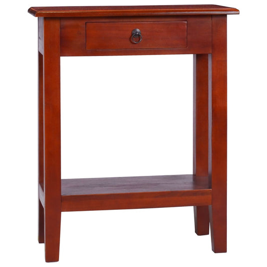 Avlastningsbord klassisk brun 60x30x75 cm massiv mahogny