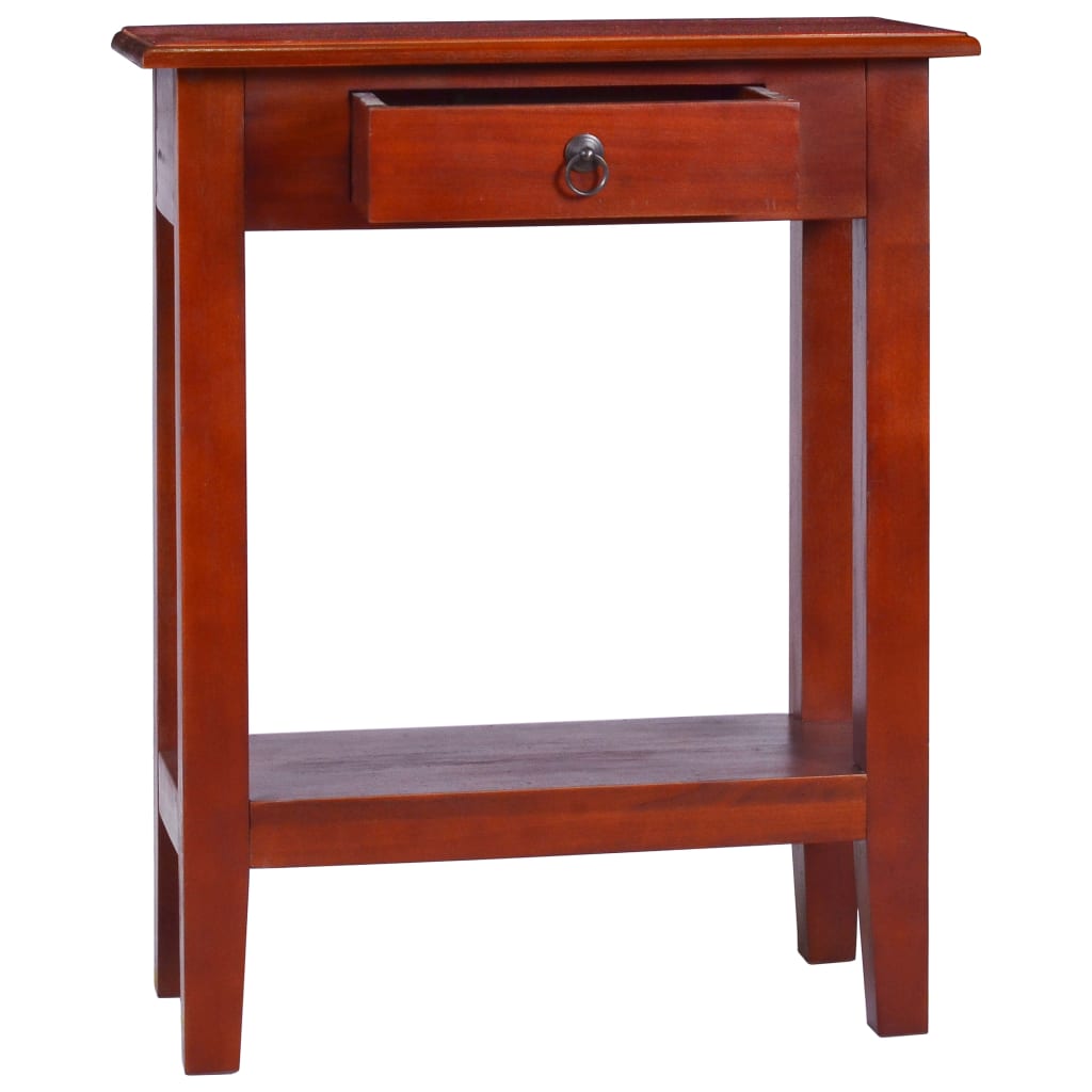 Avlastningsbord klassisk brun 60x30x75 cm massiv mahogny