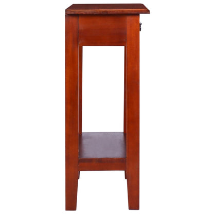 Avlastningsbord klassisk brun 60x30x75 cm massiv mahogny