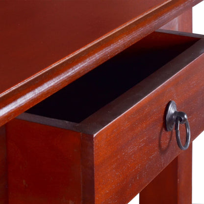 Avlastningsbord klassisk brun 60x30x75 cm massiv mahogny