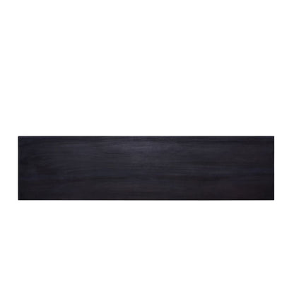 Avlastningsbord svart 120x30x75 cm massivt mahognyträ