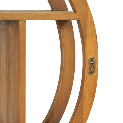 Vägghylla Trä Yin yang-vägghylla 60x15x60 cm massiv teak