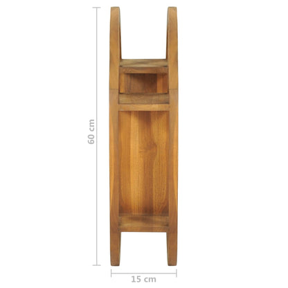 Vägghylla Trä Yin yang-vägghylla 60x15x60 cm massiv teak