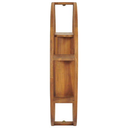 Vägghylla Trä Yin yang-vägghylla 100x20x100 cm massiv teak